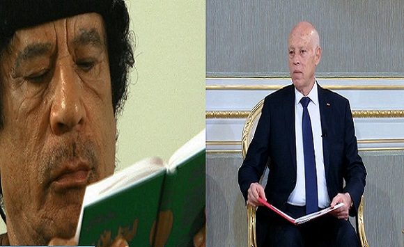 قيس سعيد والقذافي