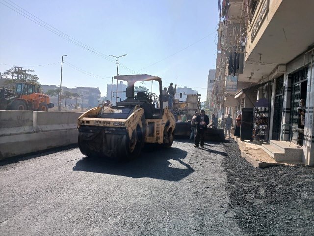 أعمال الرصف في الشرقية