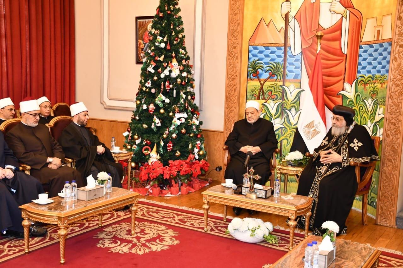 البابا يستقبل شيخ الأزهر ووزير الأوقاف